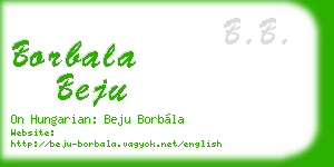 borbala beju business card